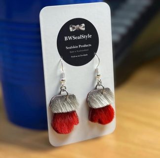 Sealskin Santa Mittens Earrings
